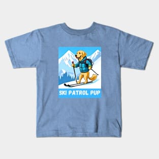 Ski Patrol Pup Kids T-Shirt